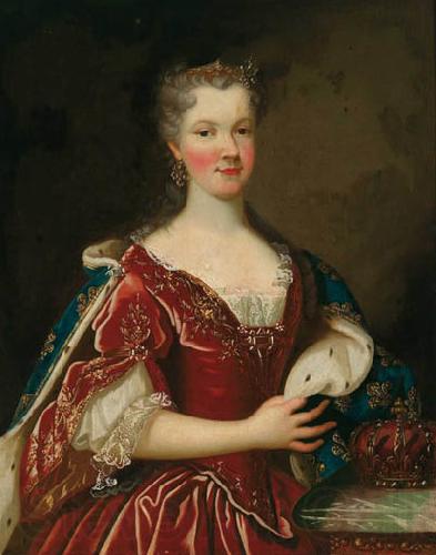 Alexis Simon Belle Portrait of Queen Marie Leszczynska Norge oil painting art